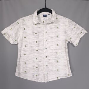 Bear Camp Shirt Size 7Y Boy Cactus Printed Button Down Short Sleeve Cotton